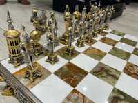 Эксклюзивный шахмат Italfama Италия 55×55 позолота 24карат