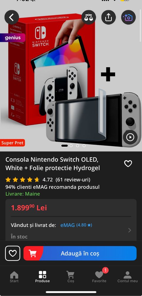 Vand nintendo switch OLED.NOU CU GARANTIE!!