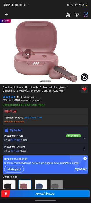 Carcasa casti jbl live pro 2