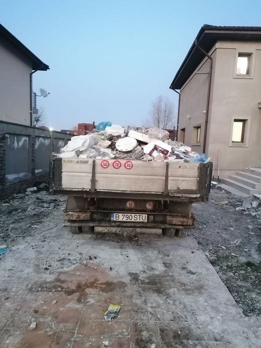 Transport moloz deșeuri lemne