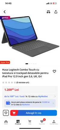 Logitech Combo Touch pentru iPad PRO 12.9 inch