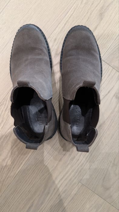 Cizme ghete piele intoarsa 44