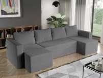 Coltar U Extensibil Alfa plusat aspect lana gri - Transport Gratuit