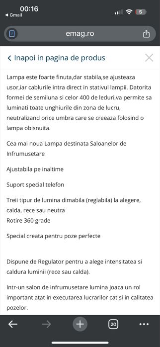 Lampa Profesionala led