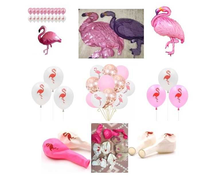 *Decoratiuni pasari Flamingo topper tort_baloane latex+folie_II