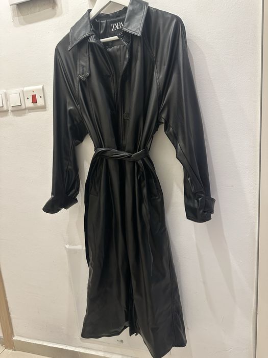Кожено палто ЗАРА , размер XS