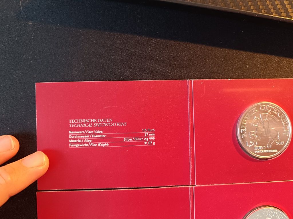 3 monede argint 1oz - Austria, Robin Hood, Leopold V, Wiener Neustadt