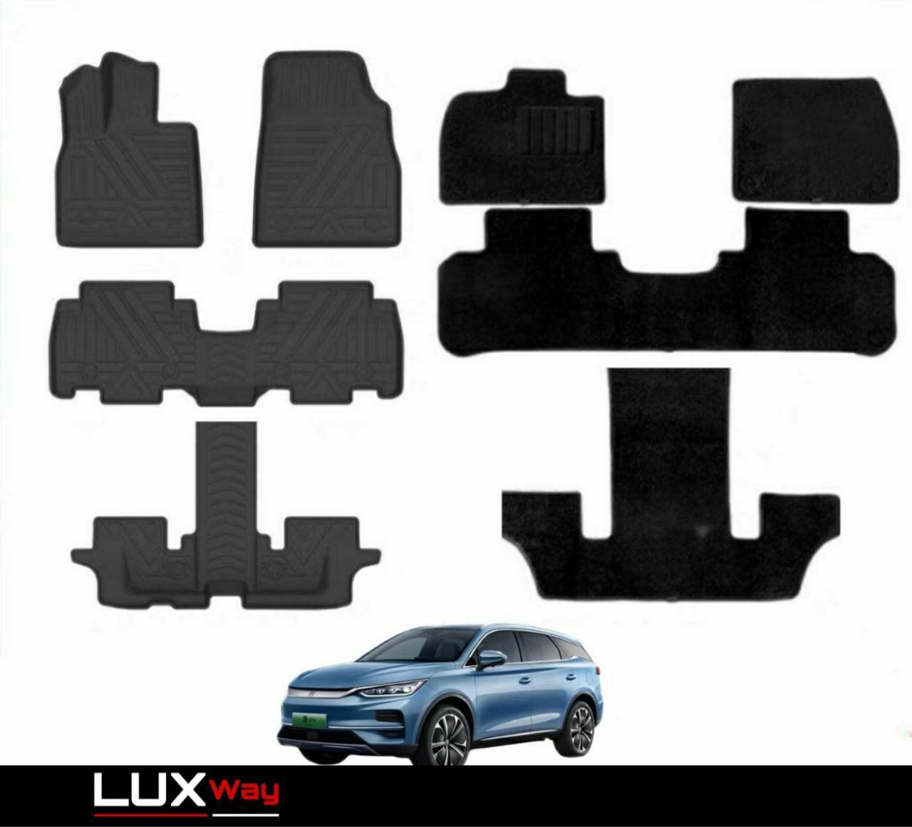 3D Double салон полик для BYD TANG ( 6место ) от «LuxwayShop»