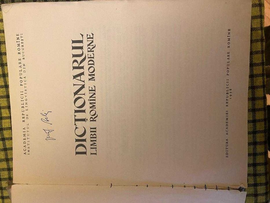 Dictionarul limbii romane moderne, 1958