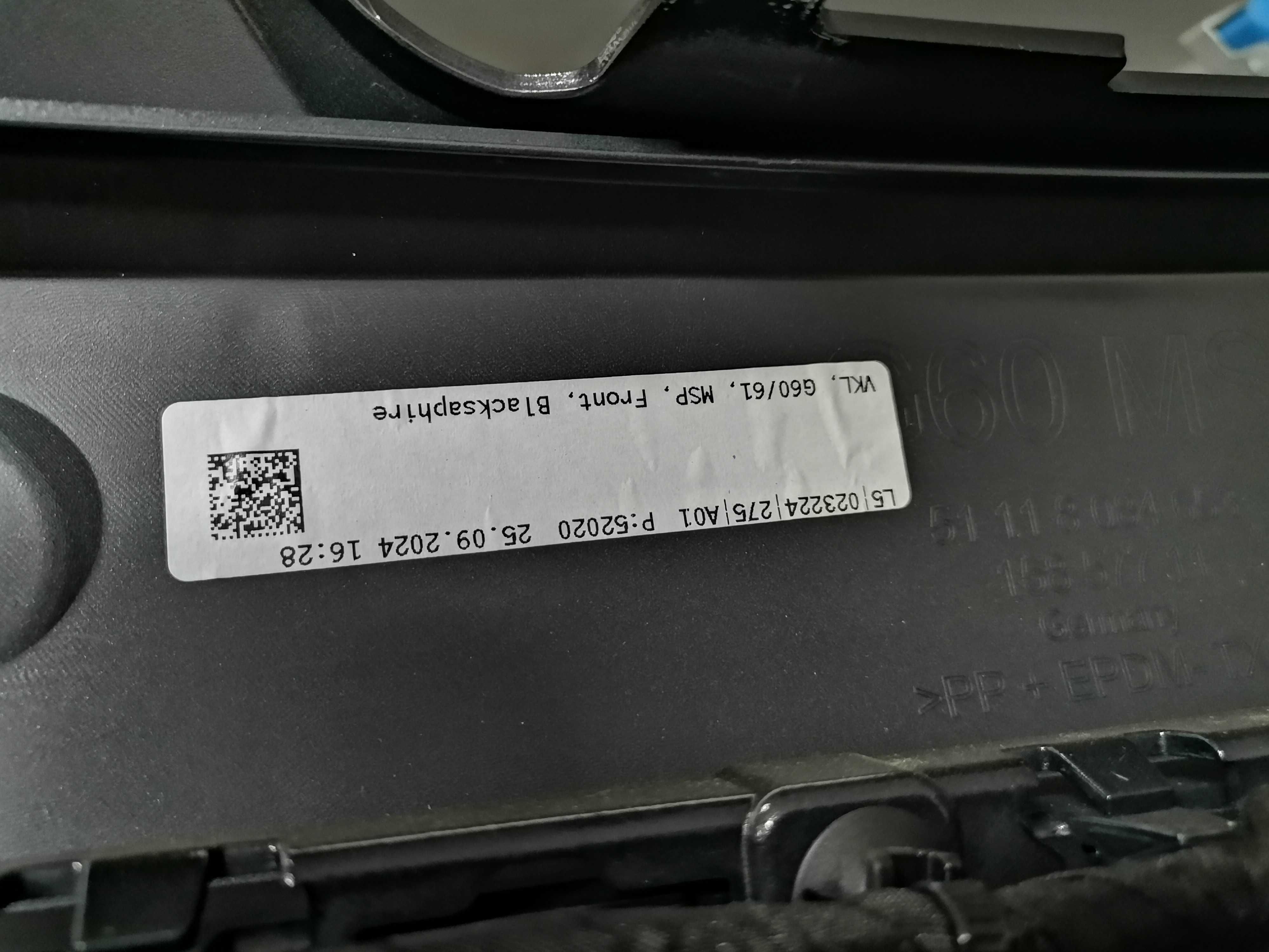 Нова Предна Броня Комплект BMW 5 i5 G60 G61 M Sport Paket Black Saphir