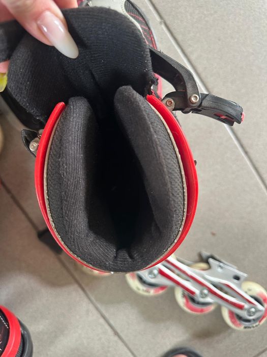 Patine 2in1 Spartan reglabila lama sau role 34-37 rosu