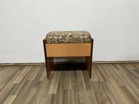 2 buc Taburet Vintage cu sezut tapitat; Scaunel