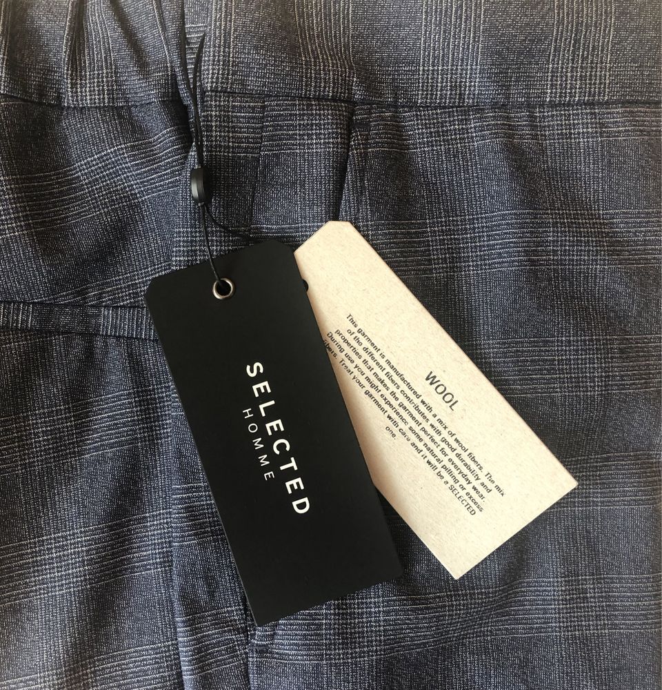 НОВ Selected Homme Slim Taper Check Trousers - мъжки панталон - М-L