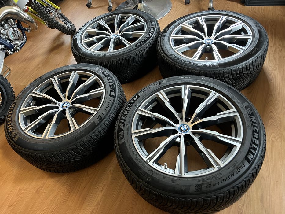 Set Jante Iarna Bmw X6 G06 X5 G05 Michelin Alipn 5 RFT OEM 275 45 20