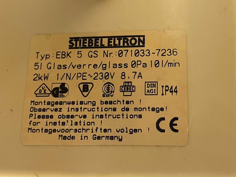 Електрически бойлер за вода 5л, 2кв - Stiebel Eltron