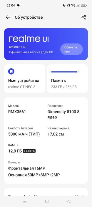 Realme GT NEO 3 5G (12/256)