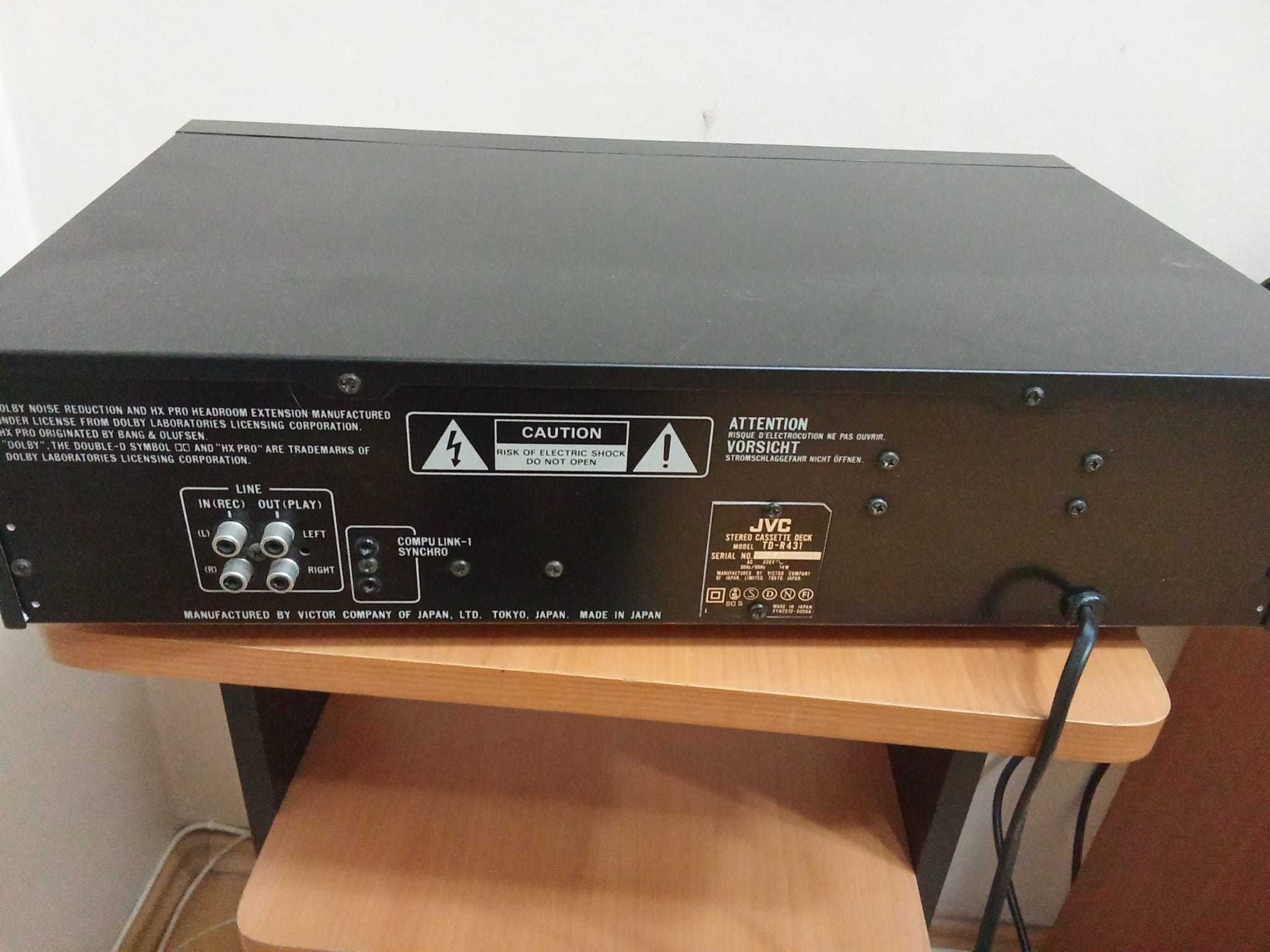 Pick up plus boxe Tesla + casetofon si amplificator JVC