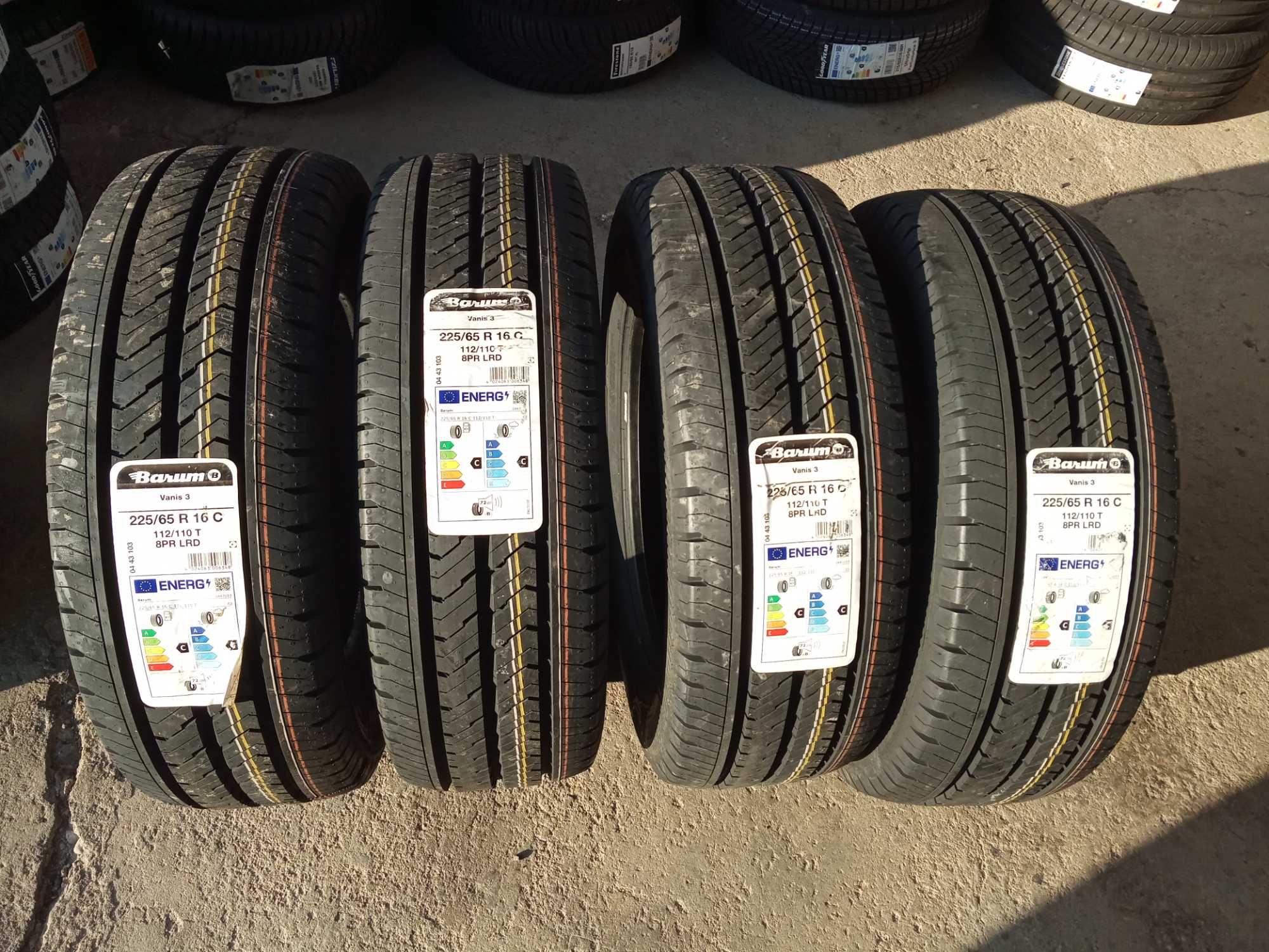 Нови летни бусови гуми 225/65R16C Barum Vanis3 112/110T 204лв. с ДДС