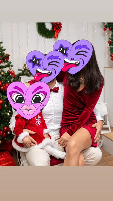 Дамска рокля коледна фотосесия/червено