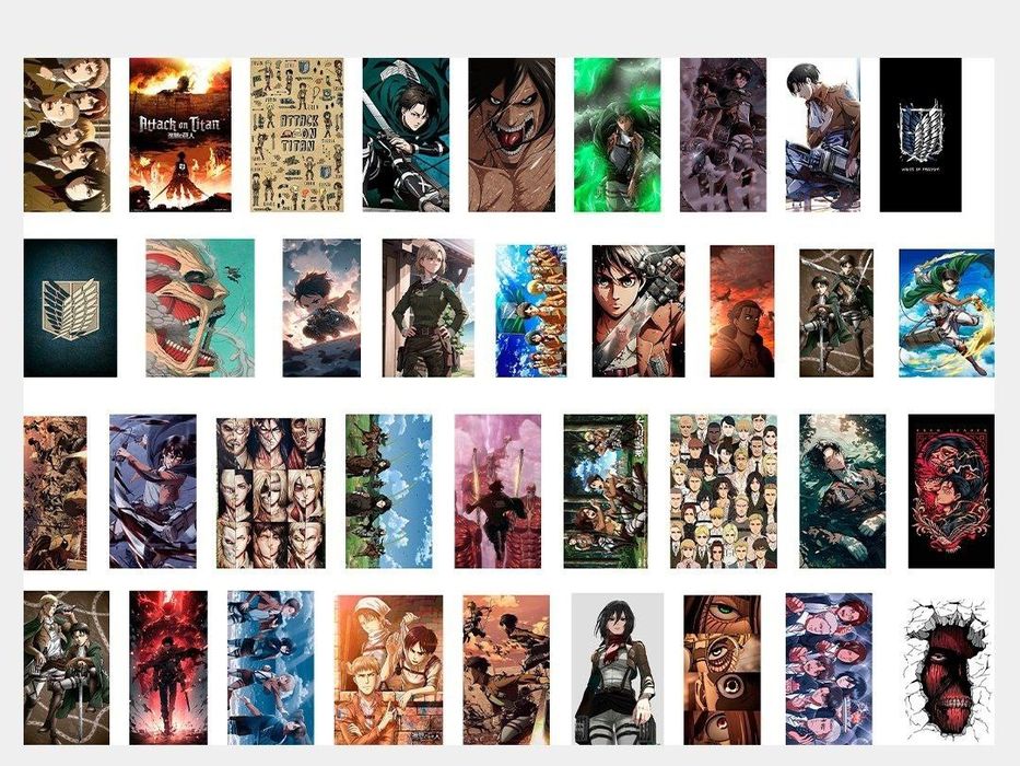 Stickerlar anime Naruto,Bleach,Jujutsu kaisen,Demon slayer,Attack on