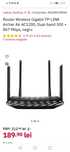 Router Wireless Gigabit TP-LINK Archer A6 AC1200, Dual-band 300 + 867