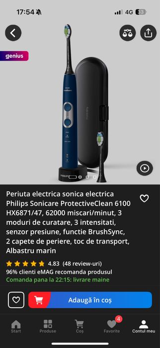 Periuta dinti electrica Philips Sonicare 6100