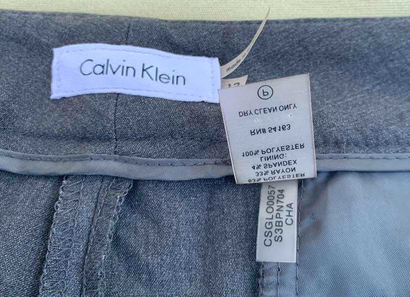 Calvin Klein Superbi Pantaloni Office/Casual Gri Original USA