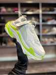 Adidasi Balenciaga Triple S alb cu galben fosforescent 37-41