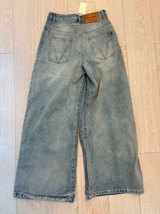 Vetements Embroidered Logo Baggy Jeans 2801 Denim Light Blue