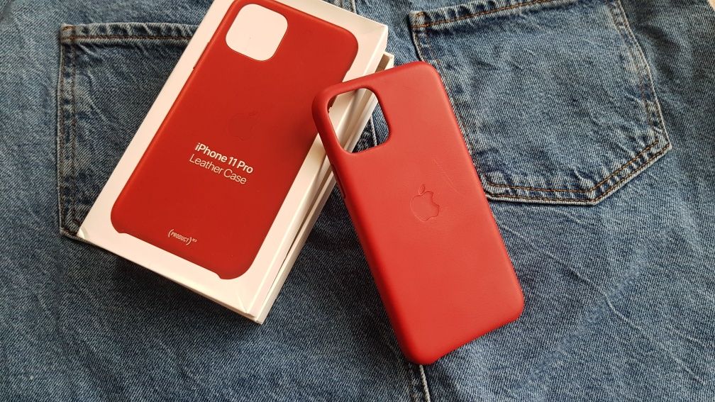 Husa Leather Originala Apple Iphone 11 PRO Noua! Product Red