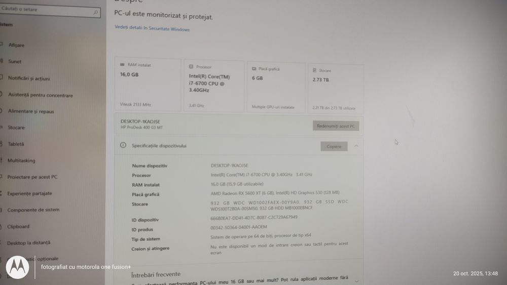 PC gaming cu Windows 10 pro activat