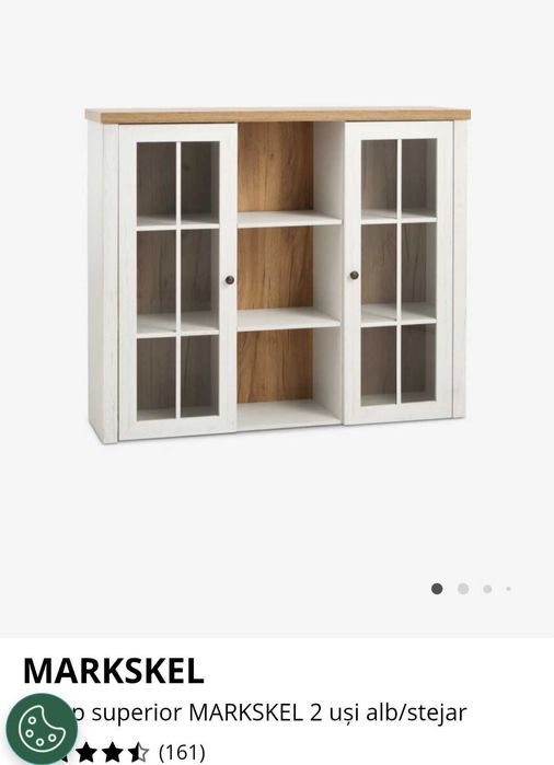 Vitrina bucatarie-living JYSK noua 132x111x36