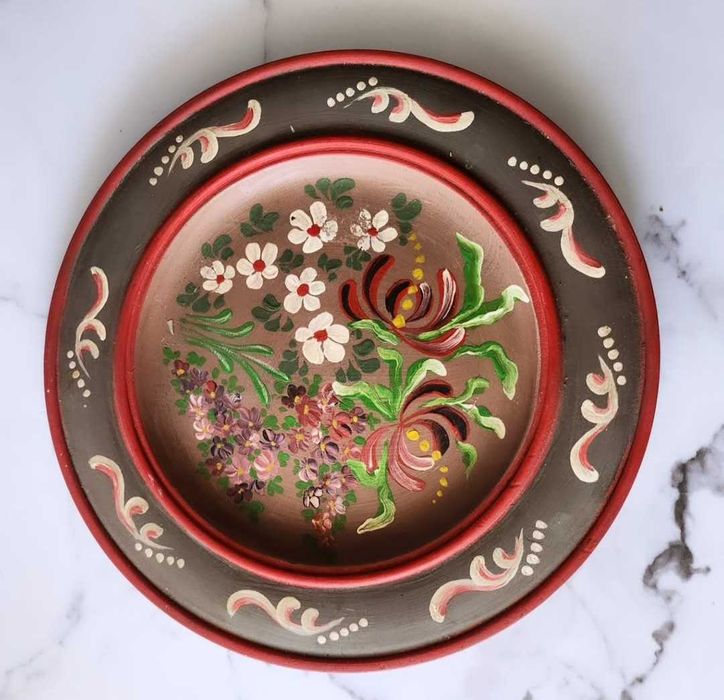 Винтидж дървени чинии