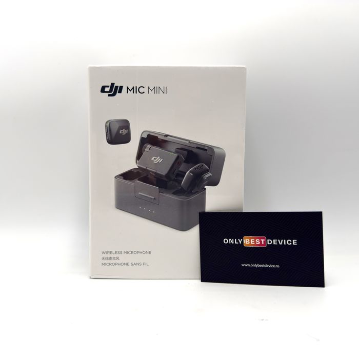 Kit DJI MIC Mini, 2x microfon 1x receptor 1x statie incarcare Wireless