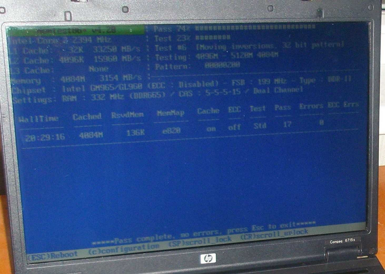 HP 6710b CPU T7500, 4GB DDR2, SSD 120gb, GPU Intel, батерия, зарядно.