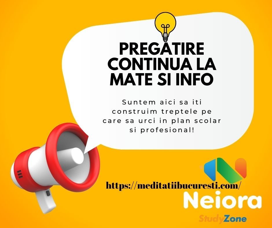 Meditatii Mate,INFO-150 lei
