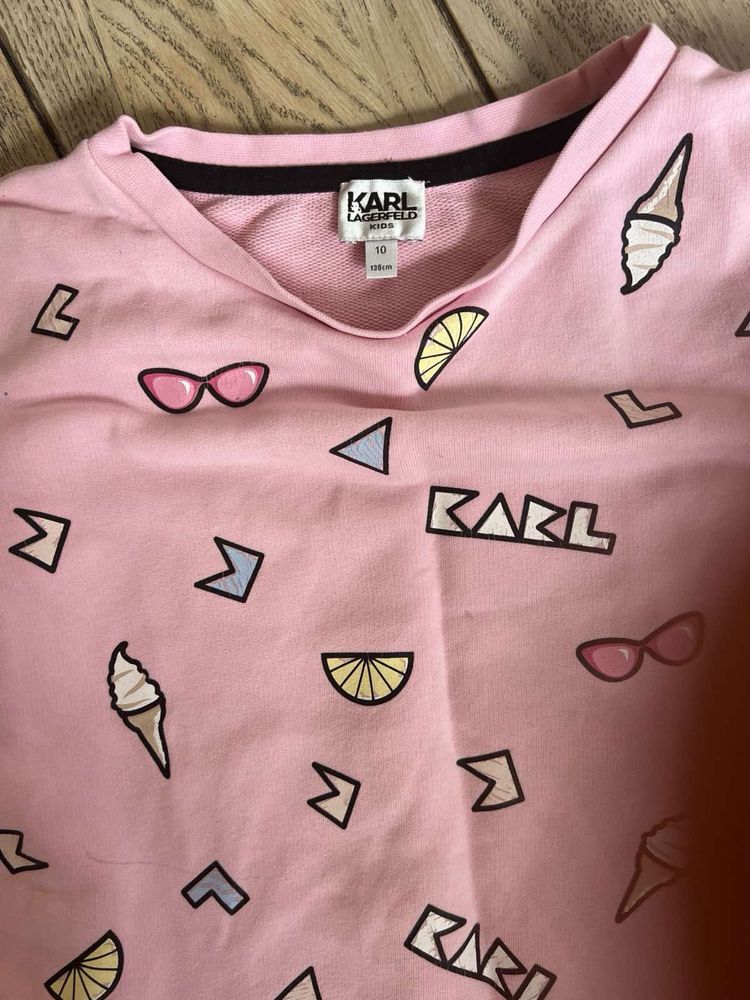 Пуловер Carl Lagerfeld детски 10 години розор