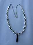 Colier din argint, perle si onix