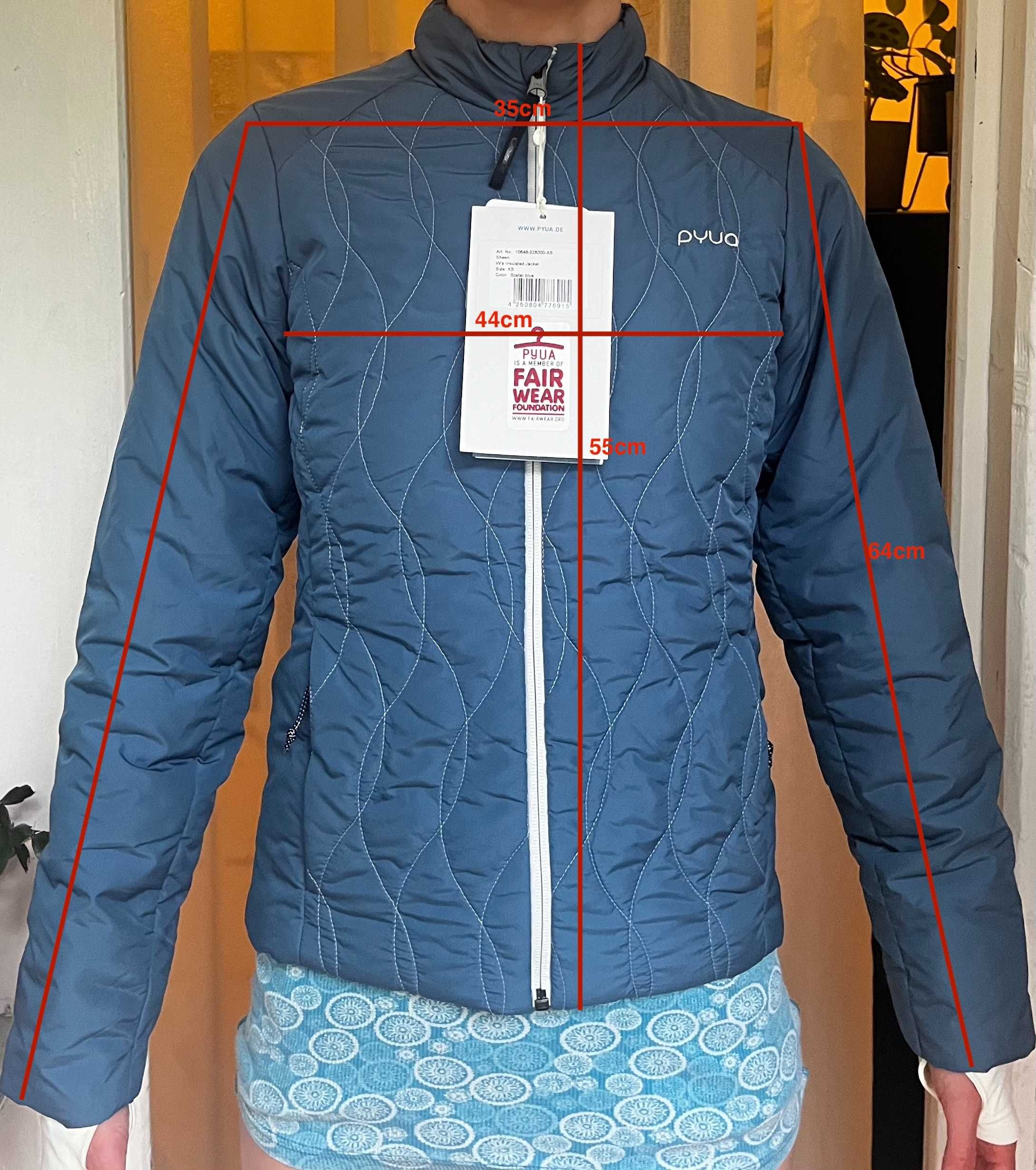 Geaca femei Pyua Sheen XS, stellar blue, noua, etichete, sac transport
