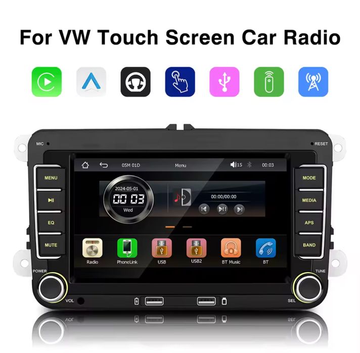 Navigație Auto Nouă VW / Skoda / Seat – CarPlay + Android Auto