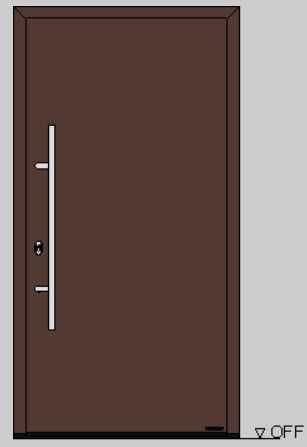 Usa metalica de exterior, de intrare in casa, usa Hormann, 1100x2100