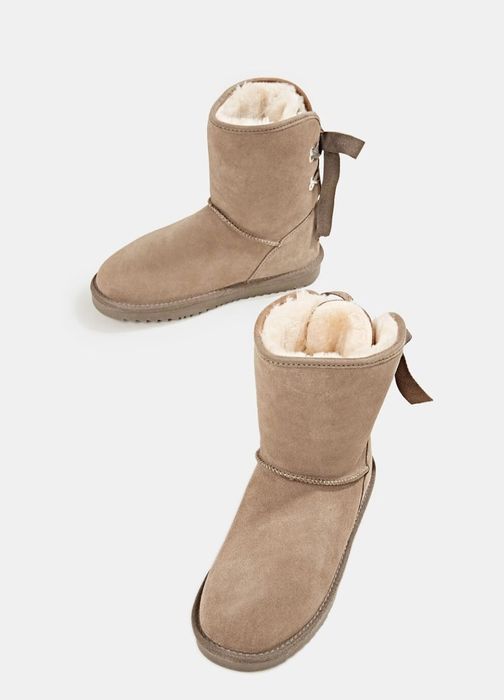 Vand ghete piele naturala tip UGG - Esprit