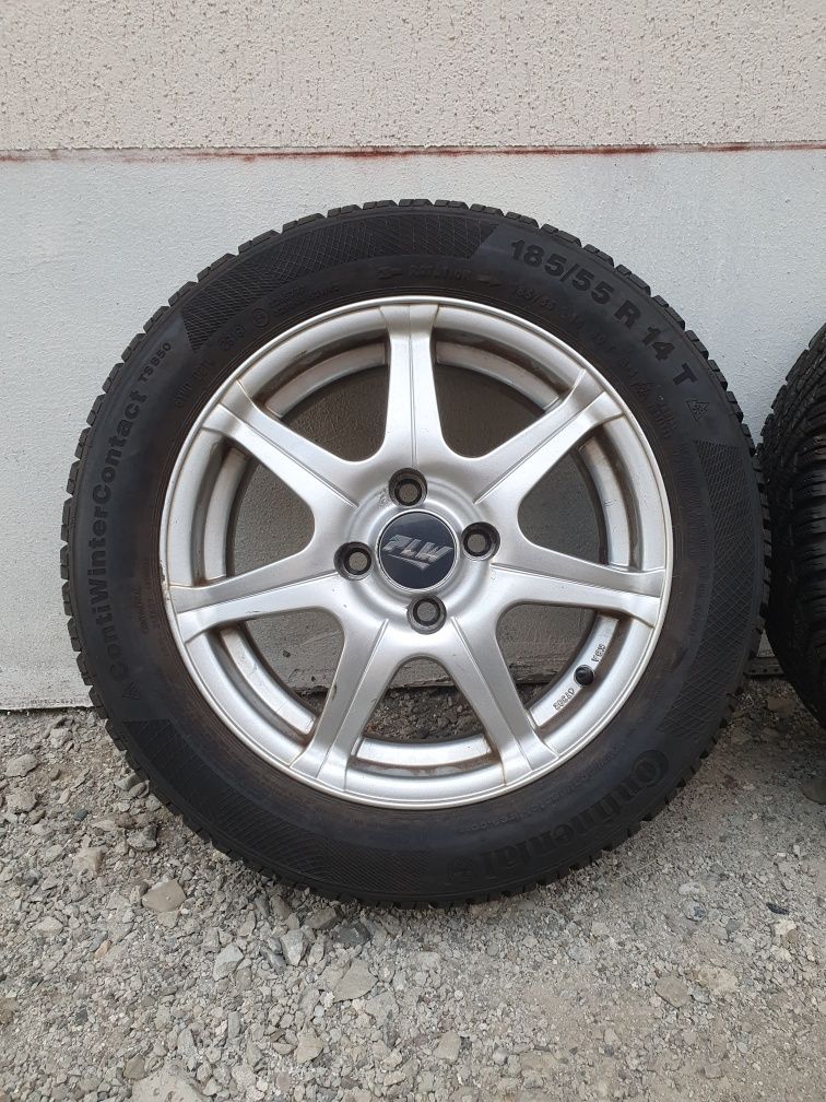 4 jante cu cauciucuri de iarna 185/55R14 4x100/54,1 6Jx14 Citroen,Kia,