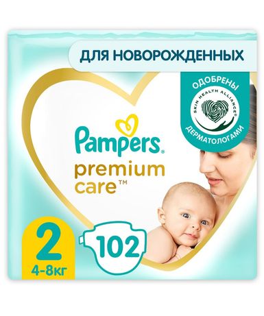 Подгузники pampers premium care 2 4-8кг 102шт