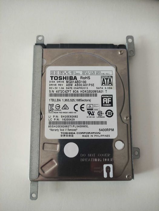 Жесткий диск для ноута 1 Тб Toshiba