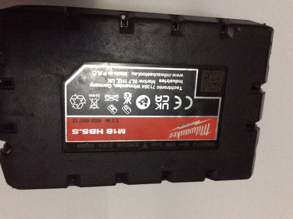 Acumulator Milwaukee M18HB5.5, Li-Ion 18 V, 5.5 Ah High Output