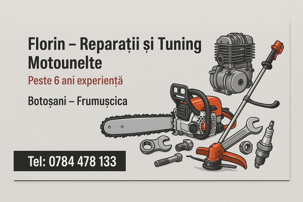 Reparații profesionale drujbe, motocoase, motoare și utilaje