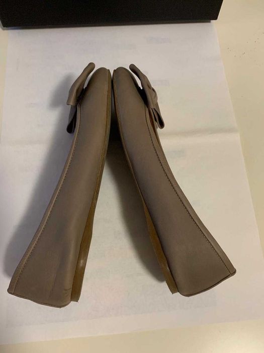 Balerini piele naturala Anna Cori, marime 37, bej taupe