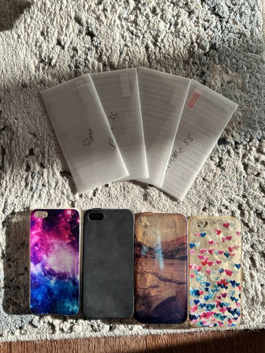 Чехлы на iphone 5/5s + 4шт стекла в подарок