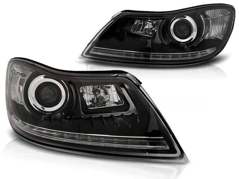 Фарове Шкода Октавиа ЛЕД Фейслифт 09-12 Тъмни Skoda Octavia LED